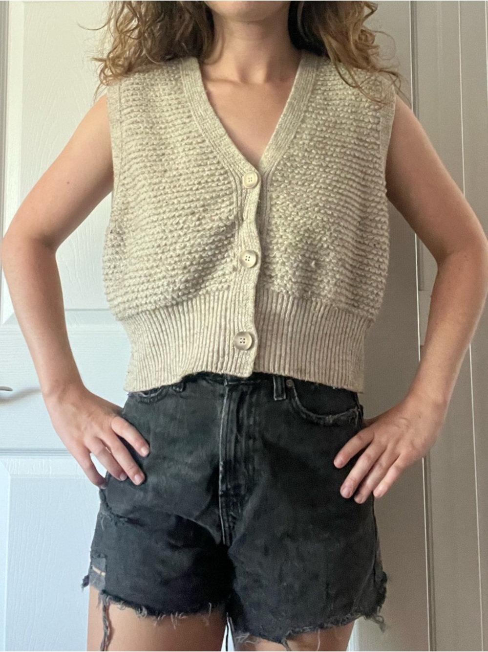 No Boundaries Button Down Sweater Vest - Picture 8 of 8